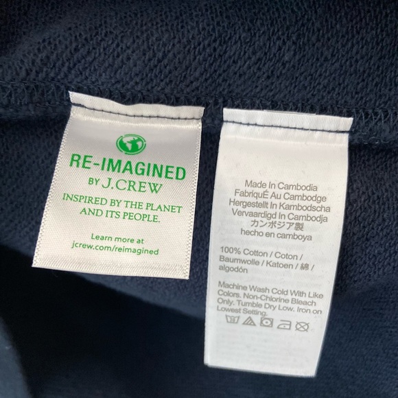 J. Crew. University terry crewneck sweatshirt in paisley bunch. Small. NWT. - Picture 4 of 5